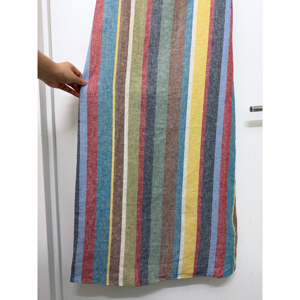NWT Staud Laura Linen Maxi Dress Market Stripe Colorful Rainbow Sundress S - Picture 6 of 11